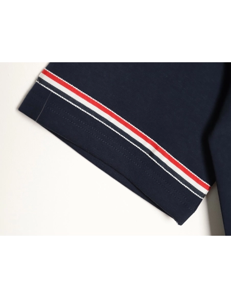 Thom Browne Striped Cuff Trim Short-Sleeve T-Shirt TSK2,Thom Browne