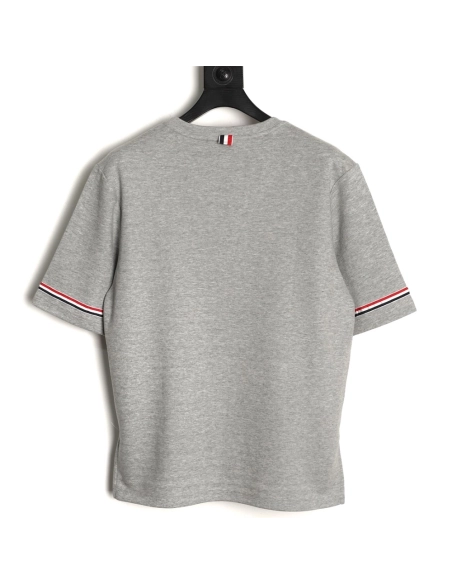 Thom Browne Striped Cuff Trim Short-Sleeve T-Shirt TSK1,Thom Browne