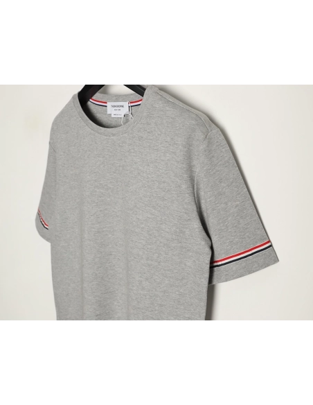 Thom Browne Striped Cuff Trim Short-Sleeve T-Shirt TSK1,Thom Browne