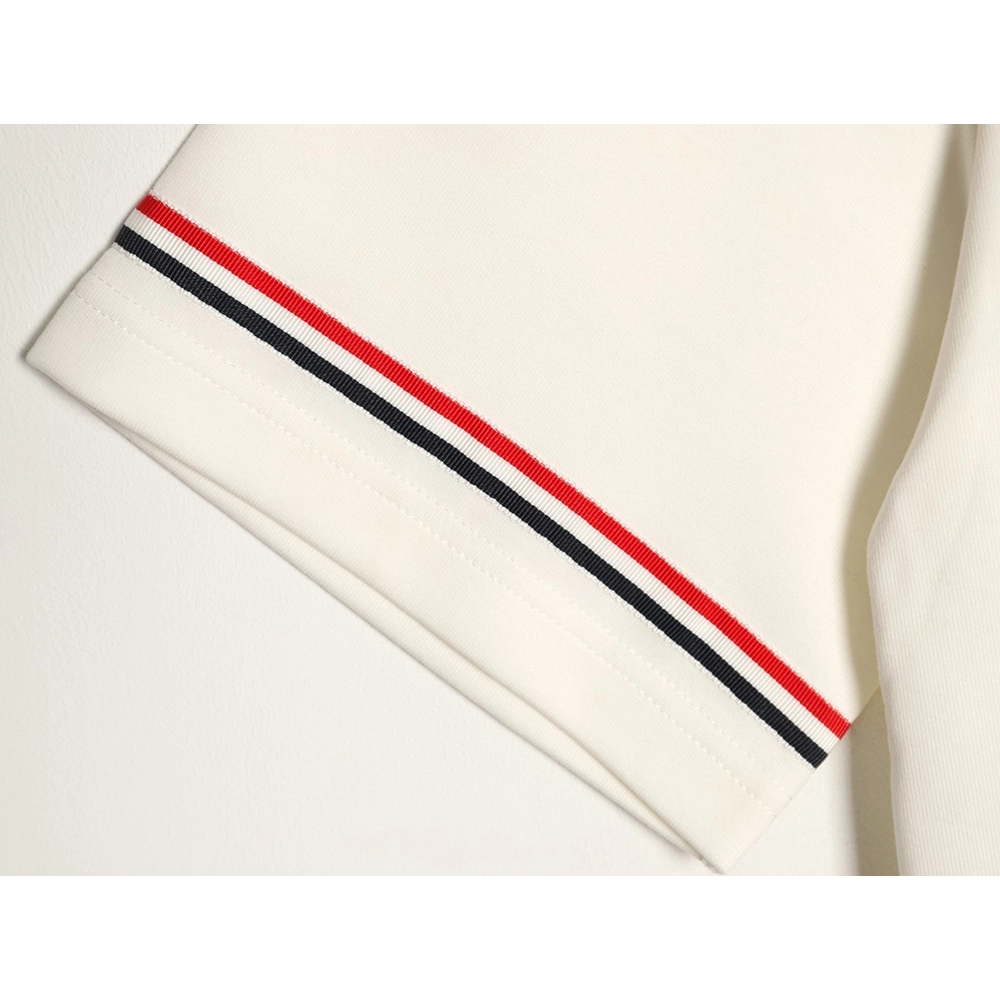 Thom Browne Striped Cuff Trim Short-Sleeve T-Shirt,Thom Browne