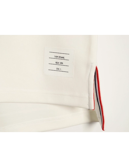 Thom Browne Striped Cuff Trim Short-Sleeve T-Shirt,Thom Browne