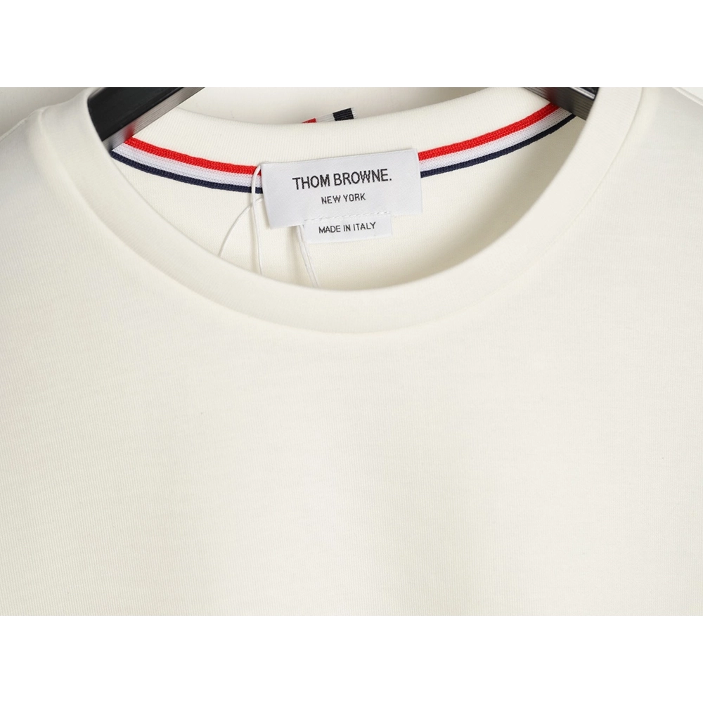 Thom Browne Striped Cuff Trim Short-Sleeve T-Shirt,Thom Browne