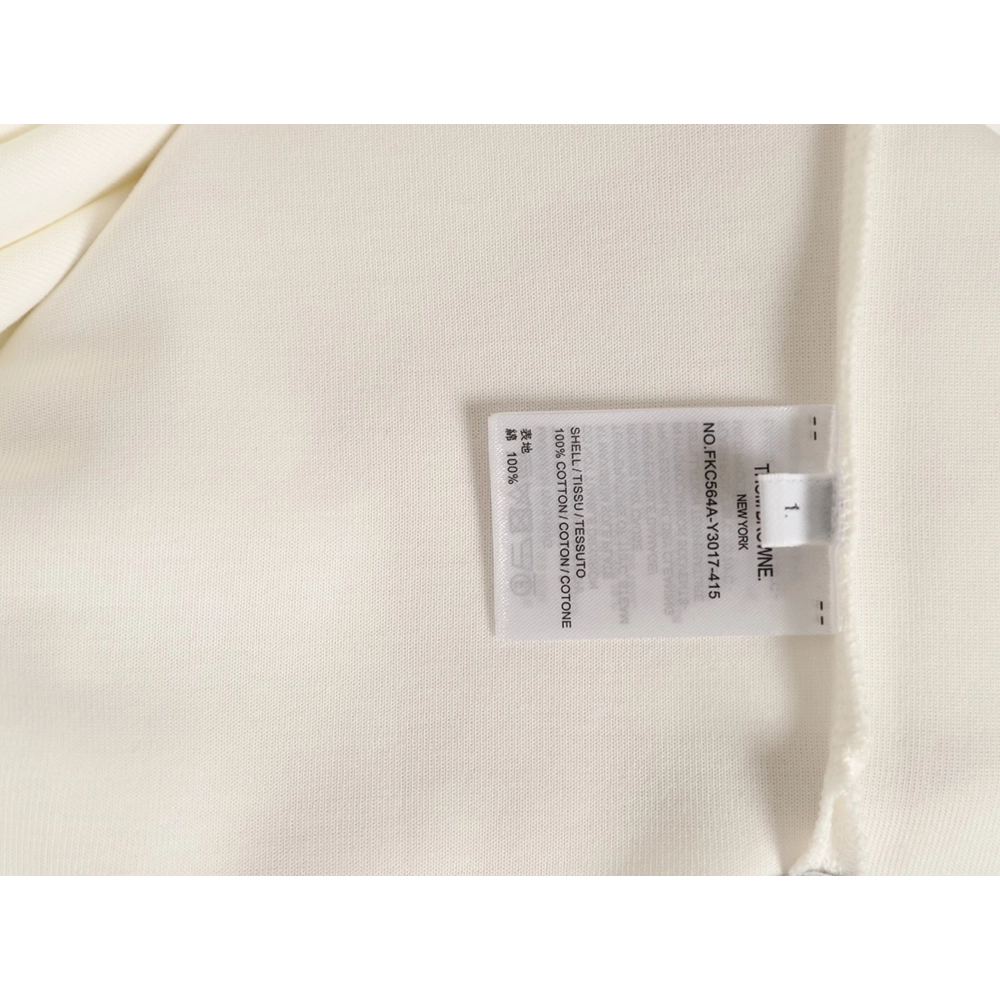 Thom Browne Striped Cuff Trim Short-Sleeve T-Shirt,Thom Browne