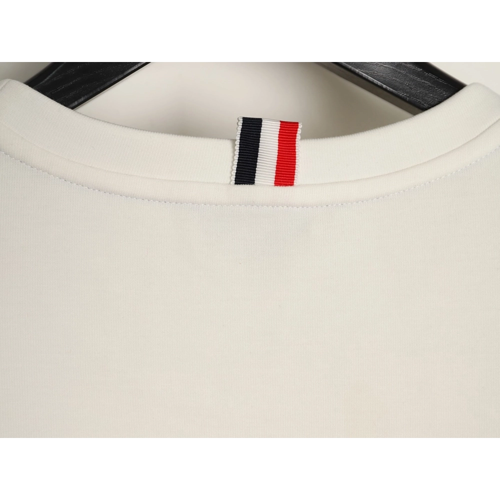 Thom Browne Striped Cuff Trim Short-Sleeve T-Shirt,Thom Browne