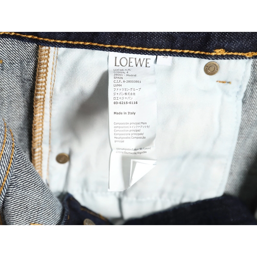 Loewe Anagram Tapered Denim Trousers,Loewe