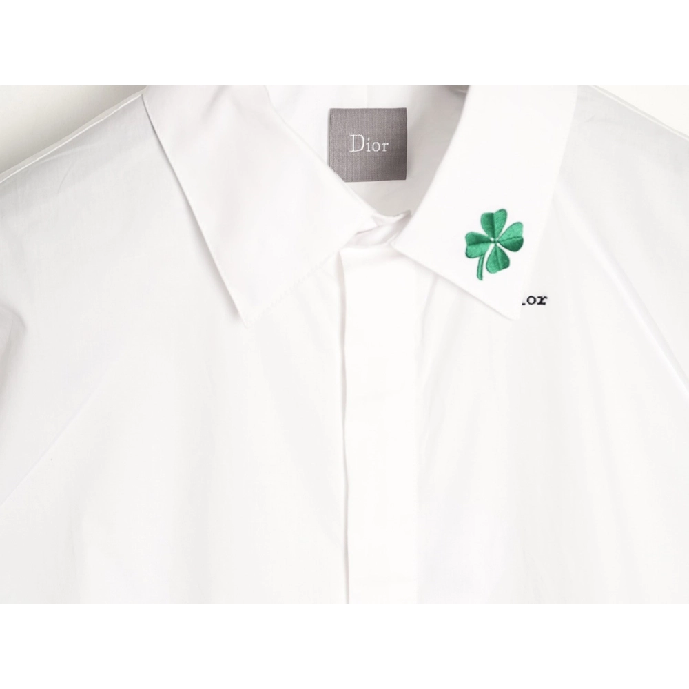 Dior Four-Leaf Clover Collar Embroidered Long-Sleeve Shirt,Dior