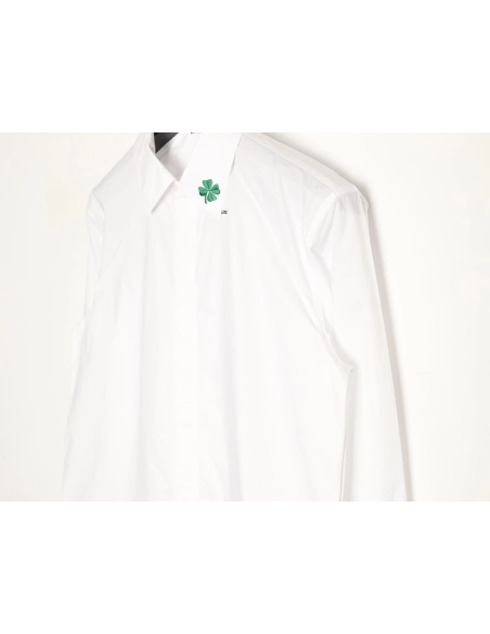Dior Four-Leaf Clover Collar Embroidered Long-Sleeve Shirt,Dior