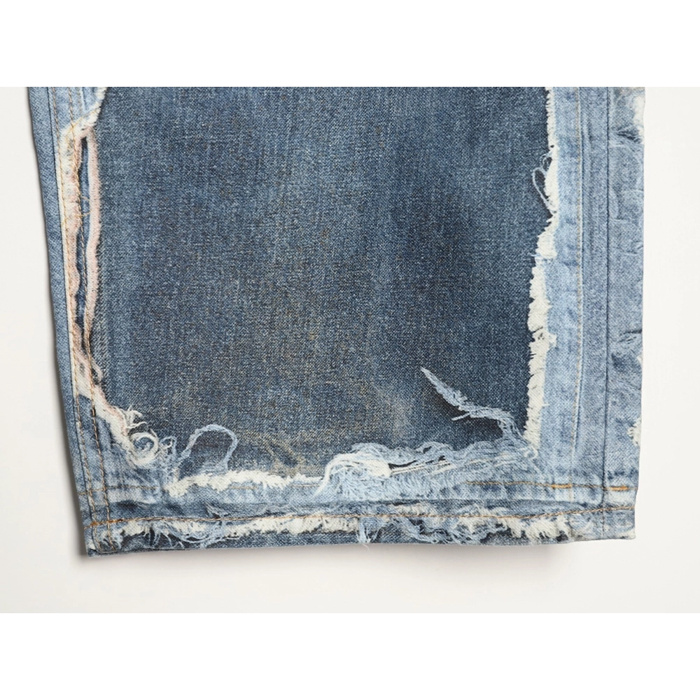 Acne Studios Reversible Distressed Raw-Hem Denim Trousers,Acne Studios
