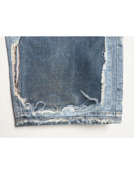 Acne Studios Reversible Distressed Raw-Hem Denim Trousers,Acne Studios