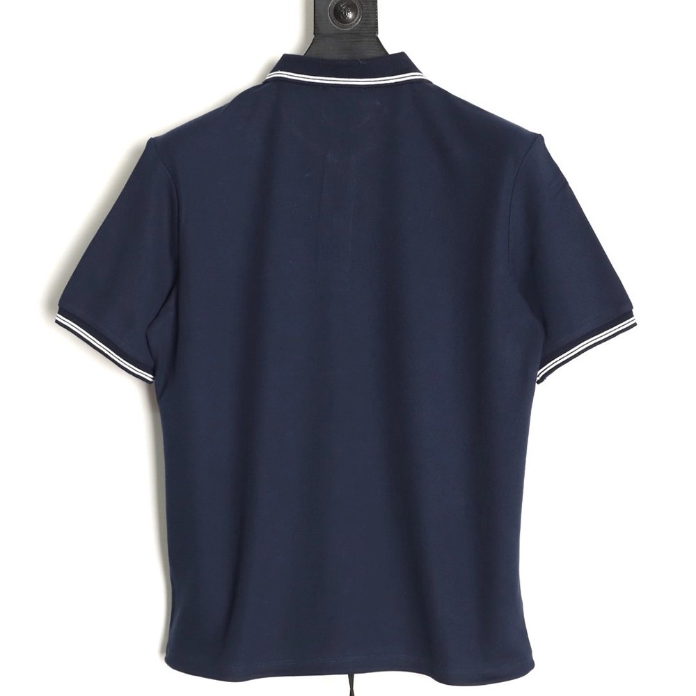 Prada embroidered drawstring hem Polo short sleeve TSK1,Prada
