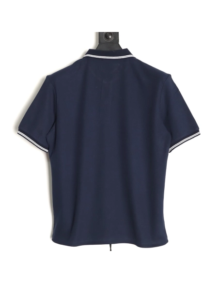 Prada embroidered drawstring hem Polo short sleeve TSK1,Prada
