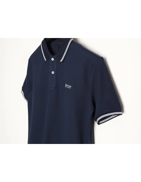 Prada embroidered drawstring hem Polo short sleeve TSK1,Prada