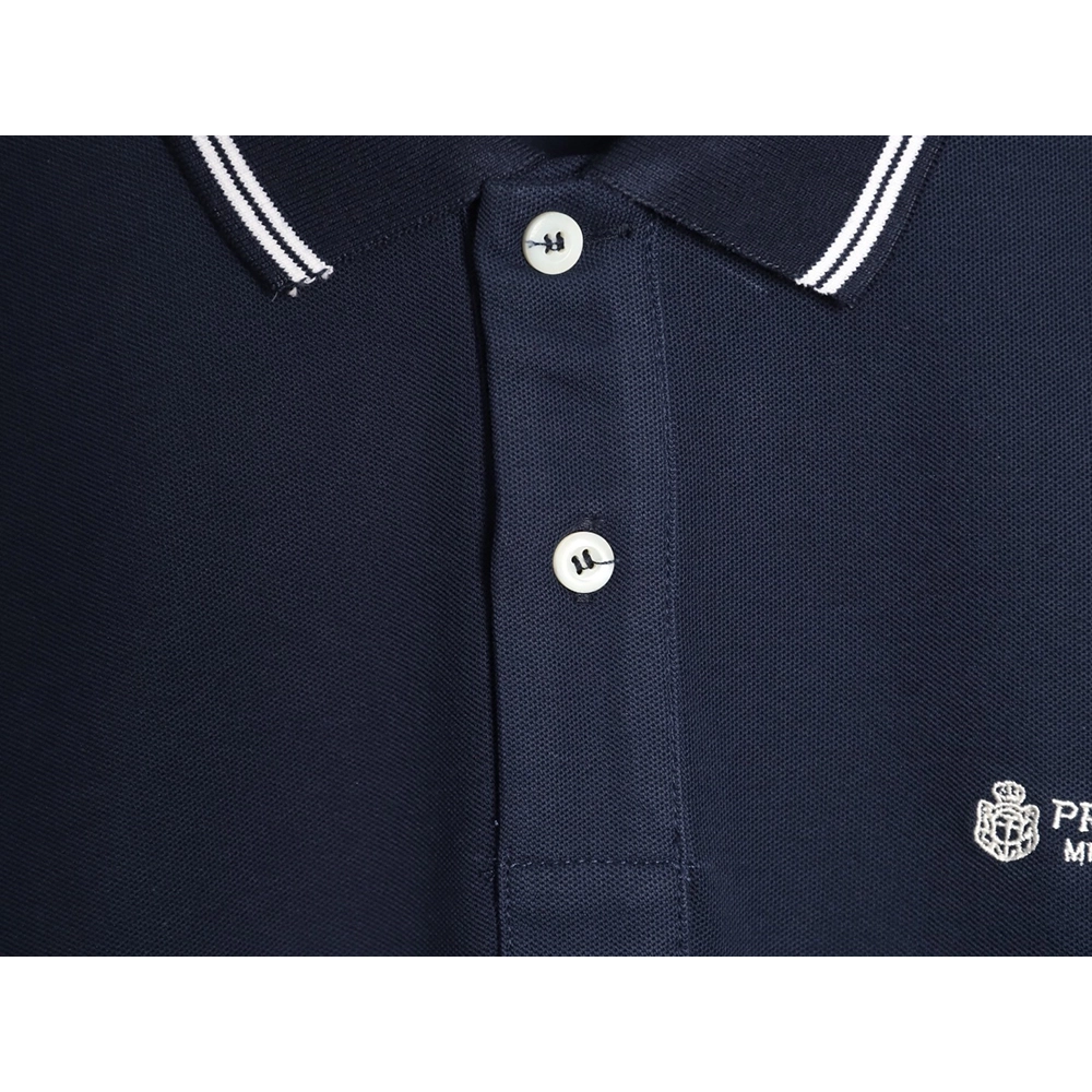 Prada embroidered drawstring hem Polo short sleeve TSK1,Prada