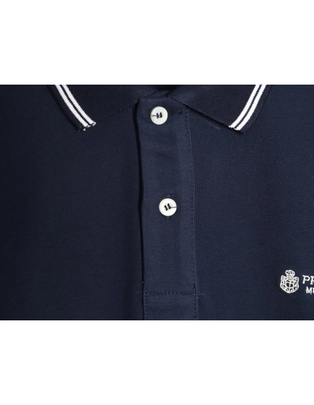 Prada embroidered drawstring hem Polo short sleeve TSK1,Prada