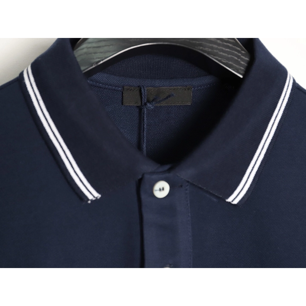 Prada embroidered drawstring hem Polo short sleeve TSK1,Prada