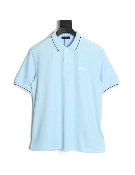Prada embroidered drawstring hem Polo short sleeve,Prada