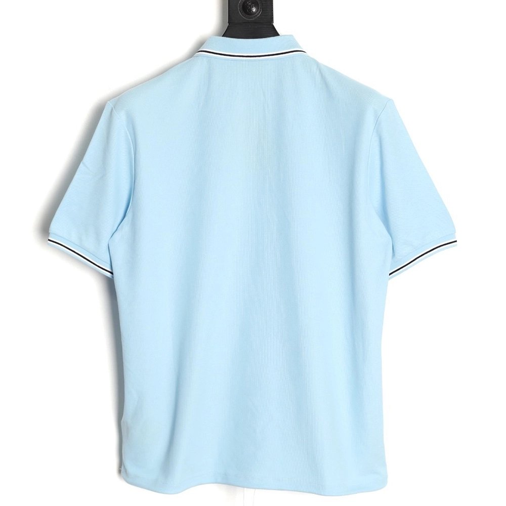 Prada embroidered drawstring hem Polo short sleeve,Prada