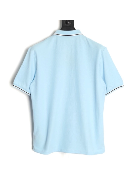 Prada embroidered drawstring hem Polo short sleeve,Prada