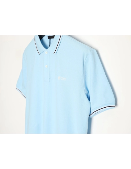 Prada embroidered drawstring hem Polo short sleeve,Prada
