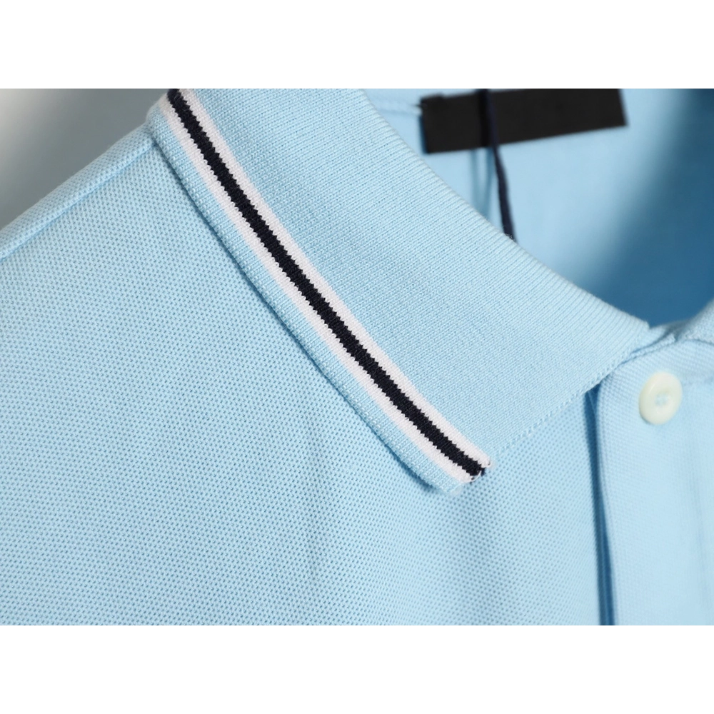 Prada embroidered drawstring hem Polo short sleeve,Prada
