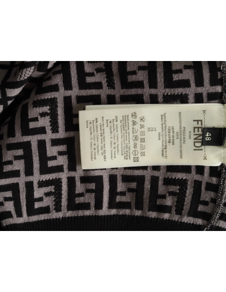 Fendi All-Over FF Jacquard Knit Short-Sleeve T-Shirt TSK1,Fendi