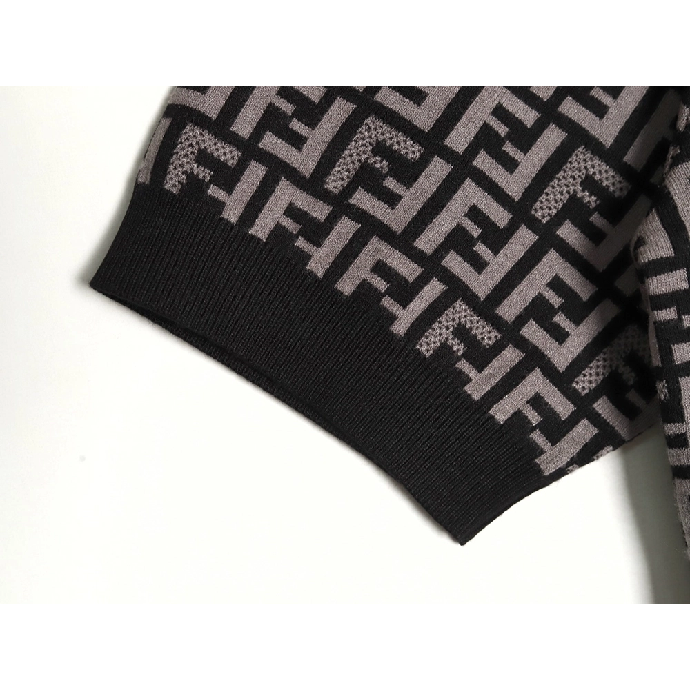 Fendi All-Over FF Jacquard Knit Short-Sleeve T-Shirt TSK1,Fendi