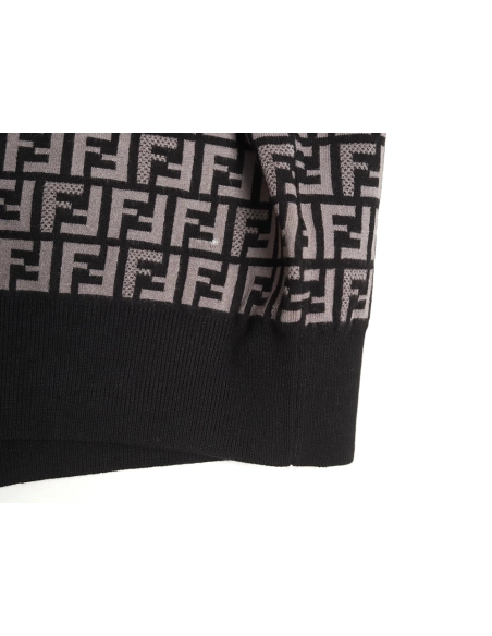 Fendi All-Over FF Jacquard Knit Short-Sleeve T-Shirt TSK1,Fendi