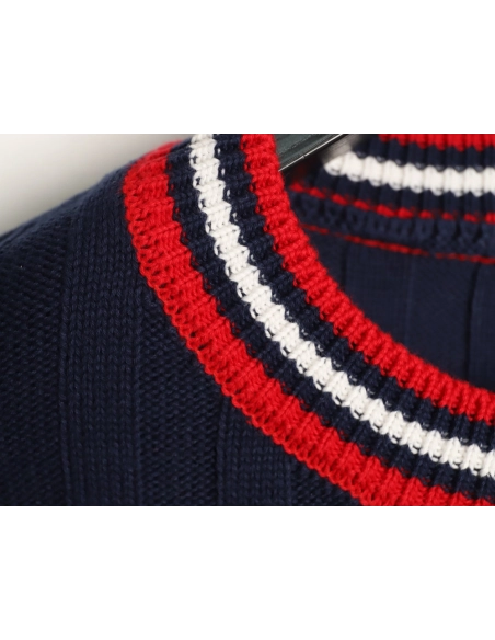 Miu Miu Logo Preppy Short-Sleeve Knit Sweater TSK1,Miu Miu
