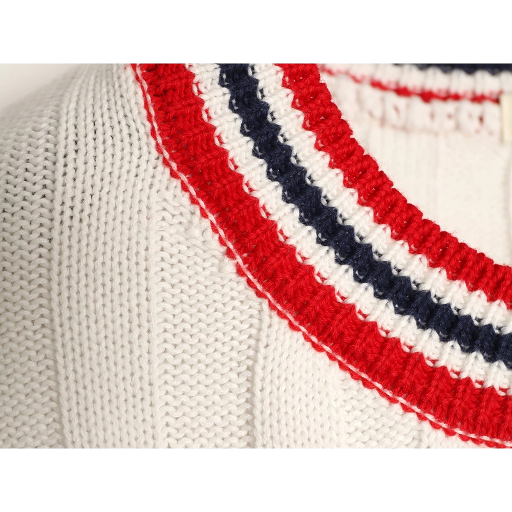 Miu Miu Logo Preppy Short-Sleeve Knit Sweater,Miu Miu