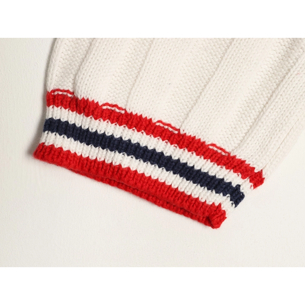 Miu Miu Logo Preppy Short-Sleeve Knit Sweater,Miu Miu
