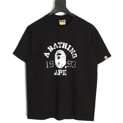 BAPE Classic 1993 Distressed Ape Head Print Short-Sleeve T-Shirt TSK1,Bape