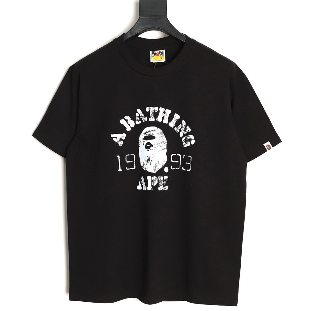 BAPE Classic 1993 Distressed Ape Head Print Short-Sleeve T-Shirt TSK1,Bape