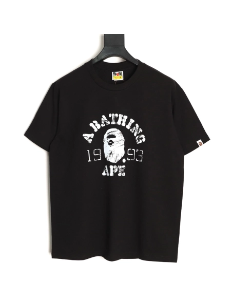 BAPE Classic 1993 Distressed Ape Head Print Short-Sleeve T-Shirt TSK1,Bape