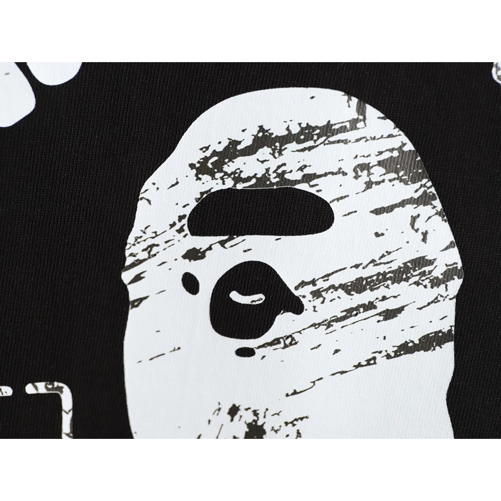 BAPE Classic 1993 Distressed Ape Head Print Short-Sleeve T-Shirt TSK1,Bape