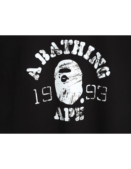 BAPE Classic 1993 Distressed Ape Head Print Short-Sleeve T-Shirt TSK1,Bape
