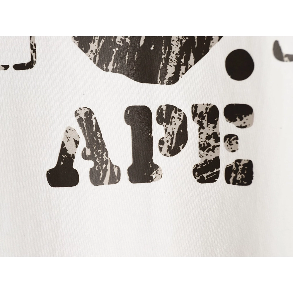 BAPE Classic 1993 Distressed Ape Head Print Short-Sleeve T-Shirt,Bape