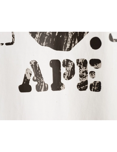 BAPE Classic 1993 Distressed Ape Head Print Short-Sleeve T-Shirt,Bape