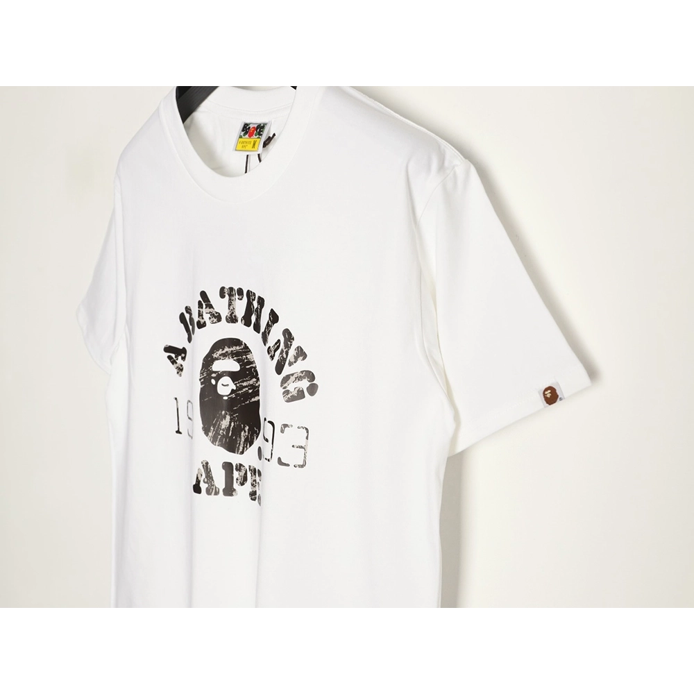 BAPE Classic 1993 Distressed Ape Head Print Short-Sleeve T-Shirt,Bape