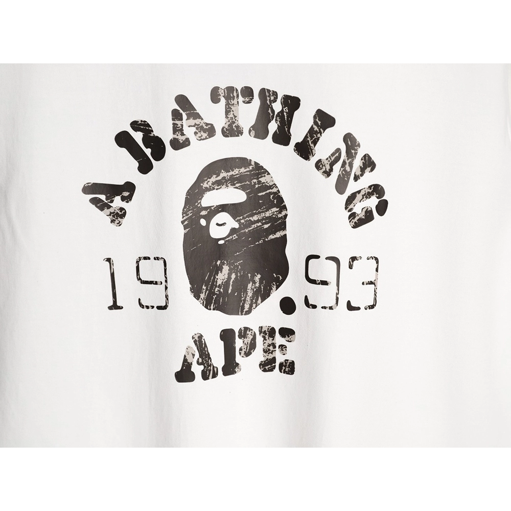 BAPE Classic 1993 Distressed Ape Head Print Short-Sleeve T-Shirt,Bape