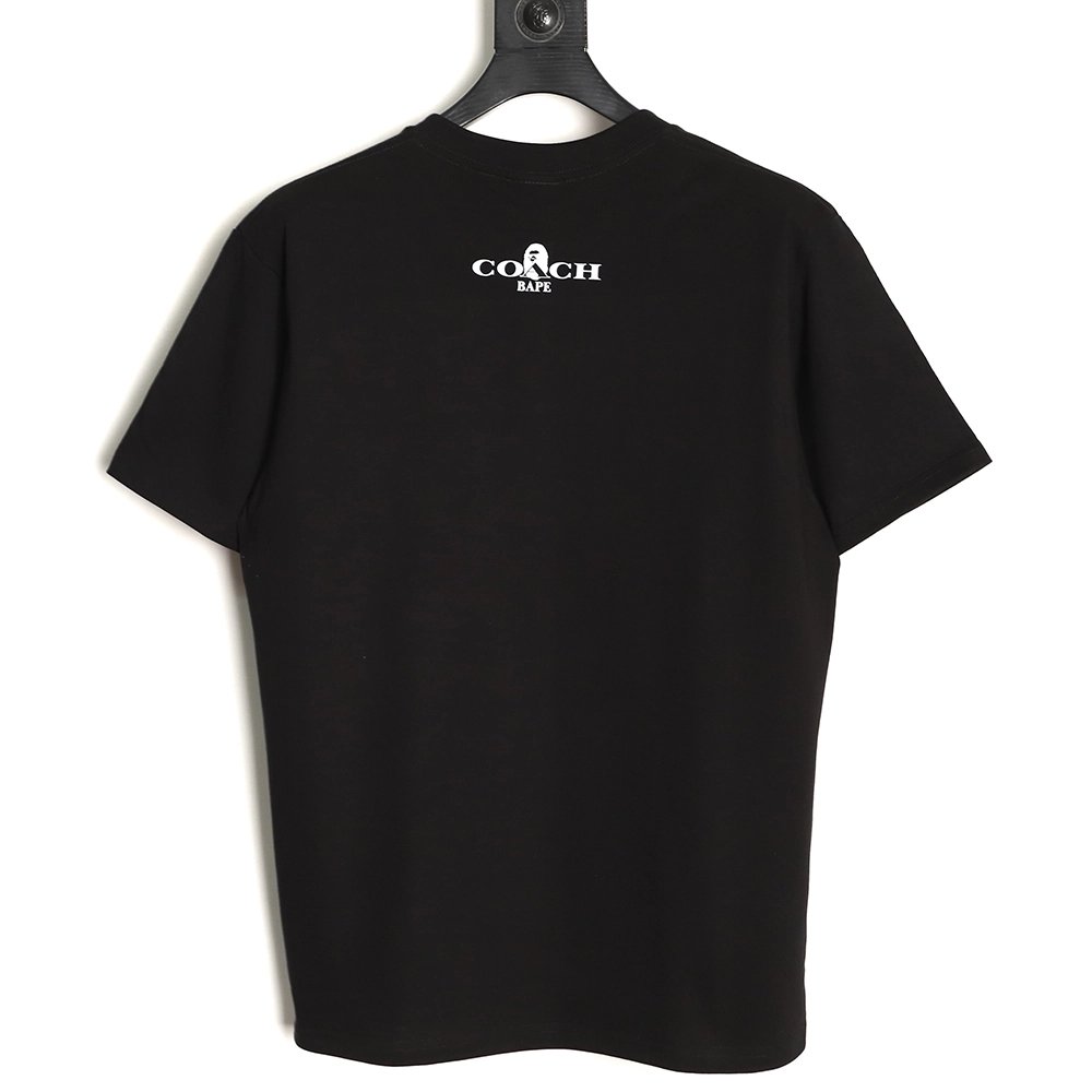 BAPE COACH Collaboration Dinosaur and Ape Head Print Short-Sleeve T-Shirt TSK1,Bape