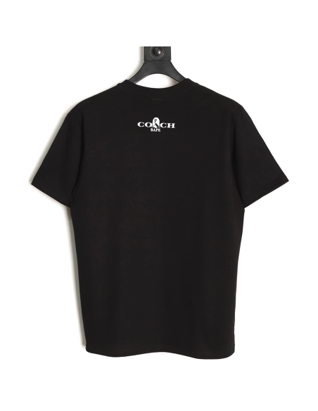 BAPE COACH Collaboration Dinosaur and Ape Head Print Short-Sleeve T-Shirt TSK1,Bape