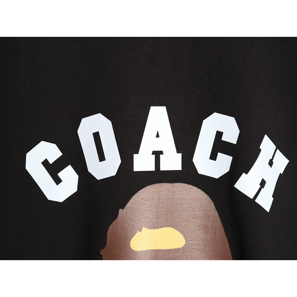 BAPE COACH Collaboration Dinosaur and Ape Head Print Short-Sleeve T-Shirt TSK1,Bape