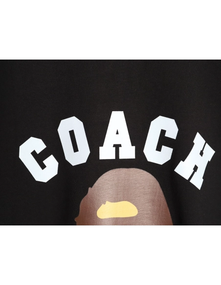 BAPE COACH Collaboration Dinosaur and Ape Head Print Short-Sleeve T-Shirt TSK1,Bape