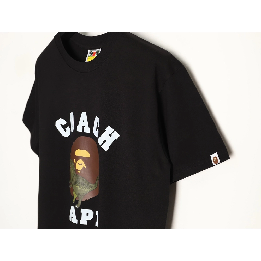 BAPE COACH Collaboration Dinosaur and Ape Head Print Short-Sleeve T-Shirt TSK1,Bape