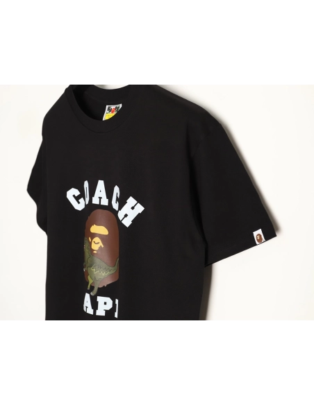 BAPE COACH Collaboration Dinosaur and Ape Head Print Short-Sleeve T-Shirt TSK1,Bape
