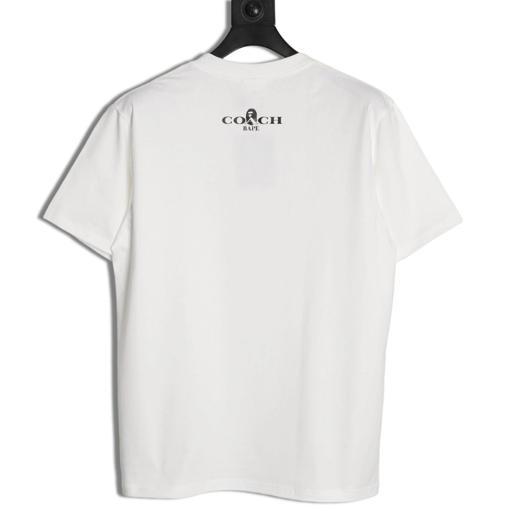BAPE COACH Collaboration Dinosaur and Ape Head Print Short-Sleeve T-Shirt,Bape