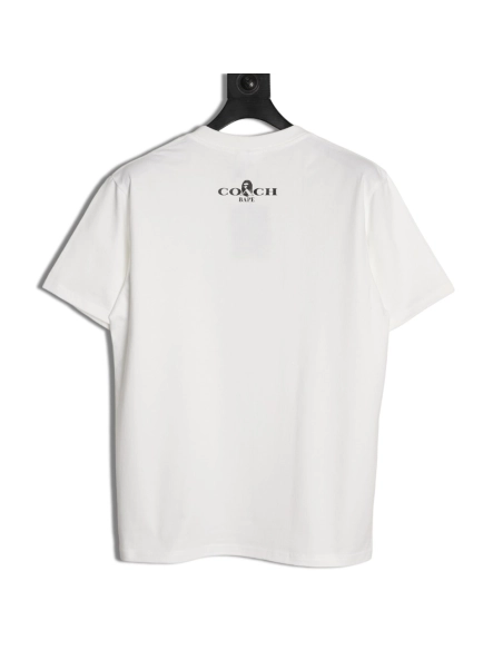 BAPE COACH Collaboration Dinosaur and Ape Head Print Short-Sleeve T-Shirt,Bape