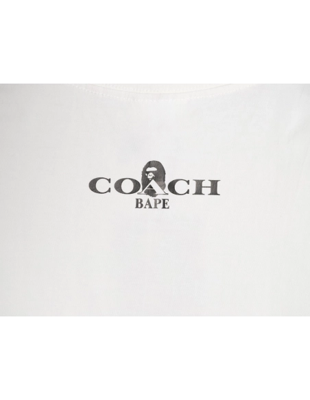BAPE COACH Collaboration Dinosaur and Ape Head Print Short-Sleeve T-Shirt,Bape