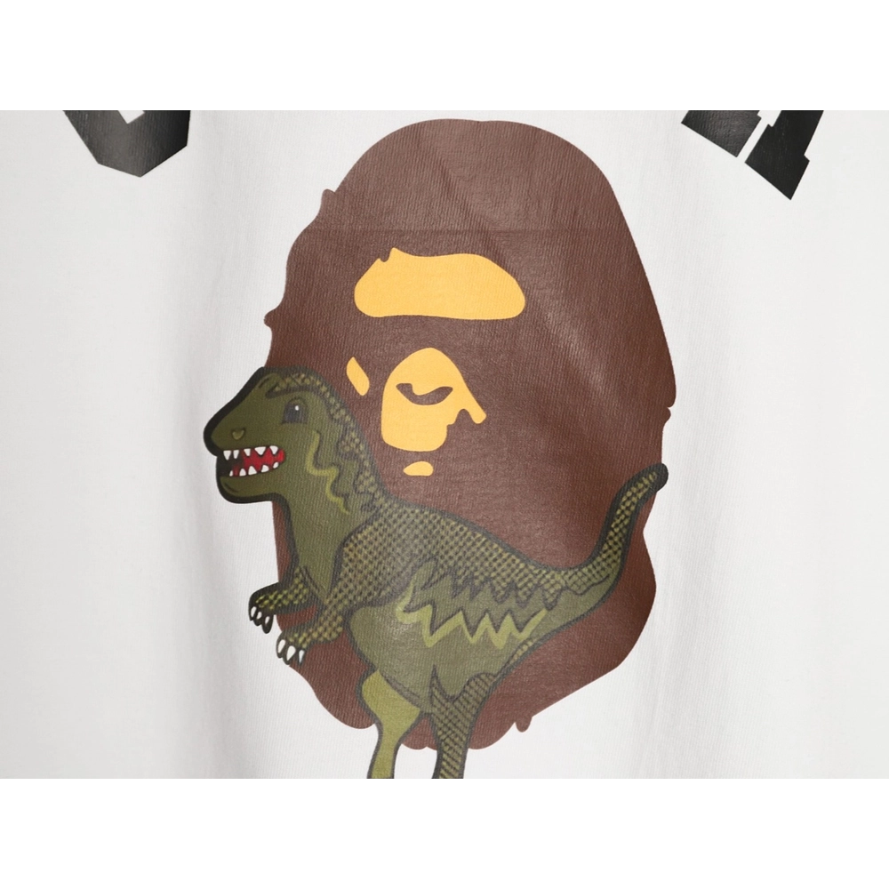BAPE COACH Collaboration Dinosaur and Ape Head Print Short-Sleeve T-Shirt,Bape