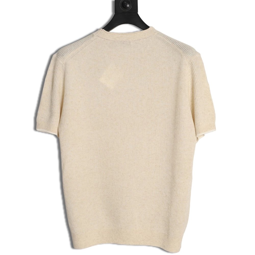 Brunello Cucinelli Round Neck Ribbed Neck Long Sleeve Knit Sweater,Brunello Cucinelli